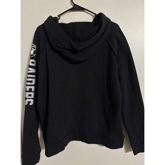 NFL Team Apparel Womens Las Vegas Raiders Hoodie Black XL Pullover Sweatshirt - Picture 5 of 5